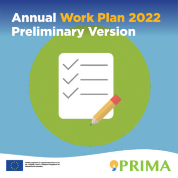 Pubblicata la versione preliminare dell’Annual Work Plan per i Bandi PRIMA 2022