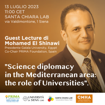 Diplomazia scientifica nel Mediterraneo: guest lecture del Prof. El-Shinawi, co-Chair Fondazione Prima, sul ruolo delle università per la cooperazione tra Paesi