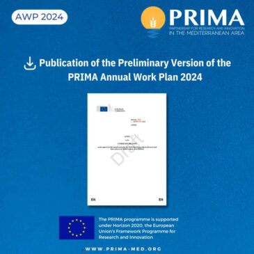 Pubblicata la versione preliminare dell’Annual Work Plan per i Bandi PRIMA 2024