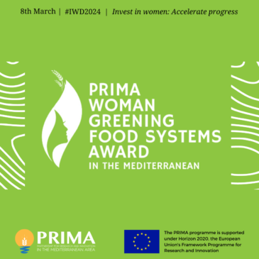 “Woman Greening the Food Systems”: PRIMA lancia il premio per valorizzare il ruolo delle donne nella ricerca e innovazione dei sistemi agroalimentari sostenibili nel Mediterraneo
