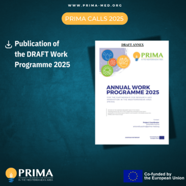 Pubblicata la versione preliminare dell’Annual Work Plan per i Bandi PRIMA 2025